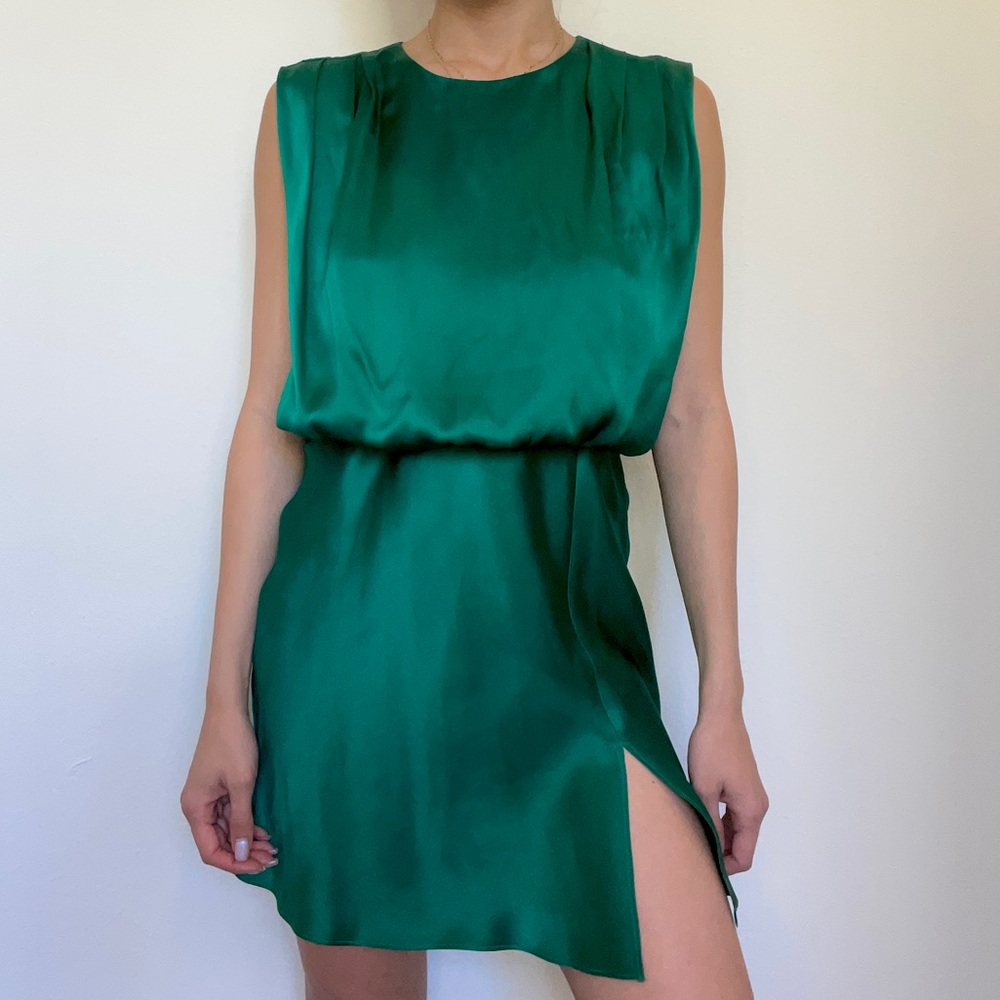 Amanda Uprichard - Camela Dress in Dark Green - Size: S